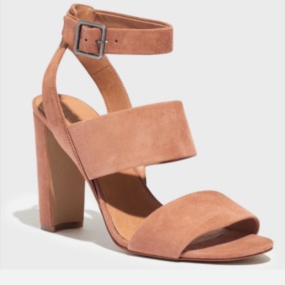 Madewell The Octavia sandal dusty rose chunky heel size 8 new